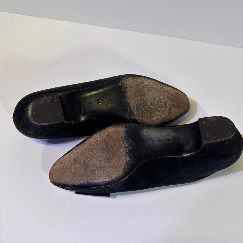 Vintage Magli Black Women's Shoes with Bow Detail